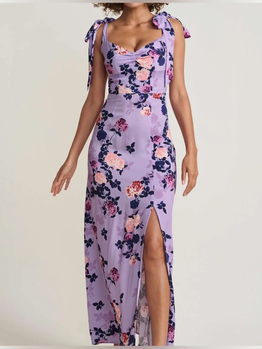NWOT Venus Purple Floral Maxi Tank Dress - Size 8